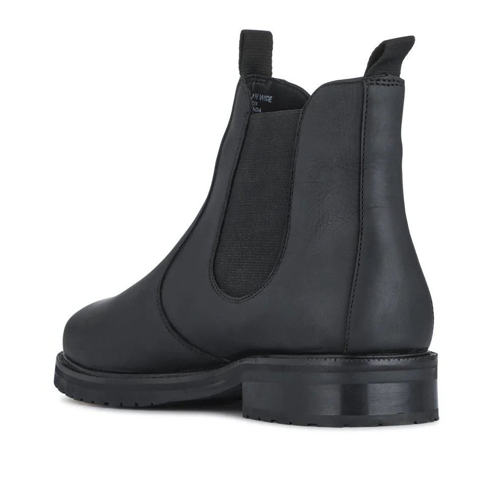 Emile Wide Fit Leather Slip-On Boots - EMILE / 327 902 - Black - Image 3