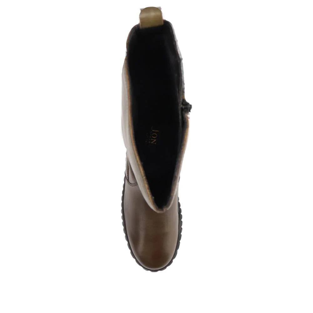 Erith Leather Long Boots - ERITH / 326 179 - Olive - Image 5