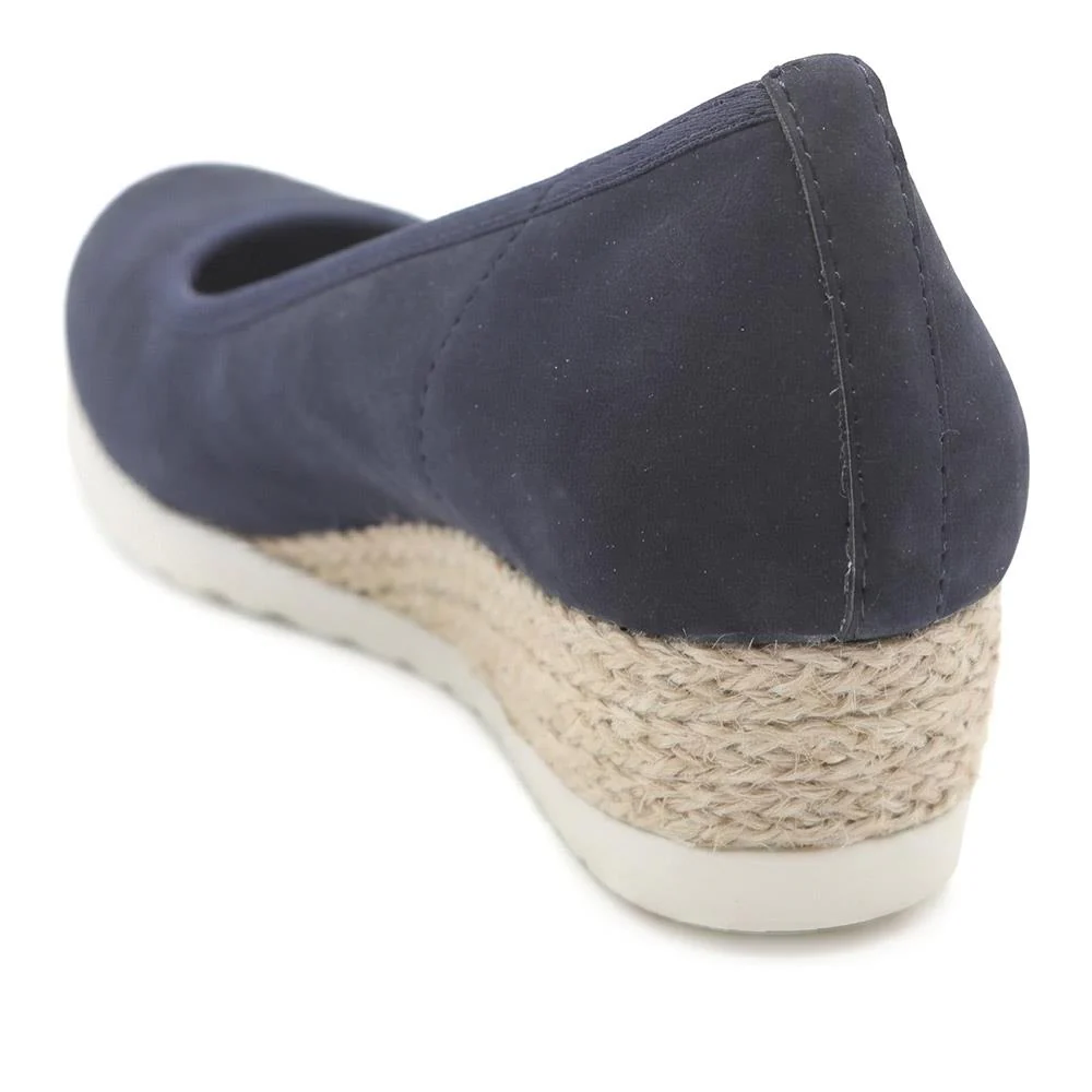 Espadrille Trim Wedge Pumps - WBINS43008 / 329 175 - Navy - Image 4