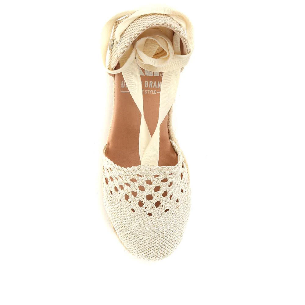 Espadrille Wedge Sandals - XTI35519 / 322 155 - Off White - Image 4