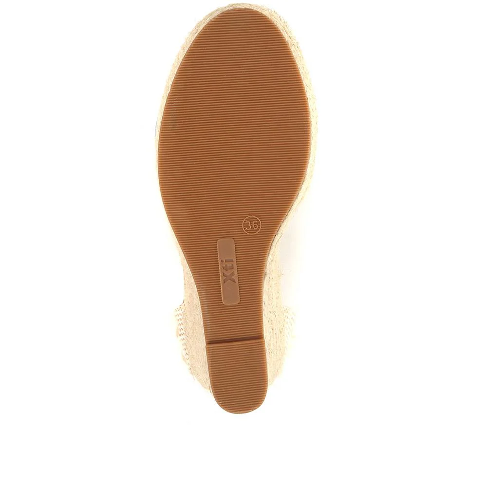 Espadrille Wedge Sandals - XTI35519 / 322 155 - Off White - Image 5