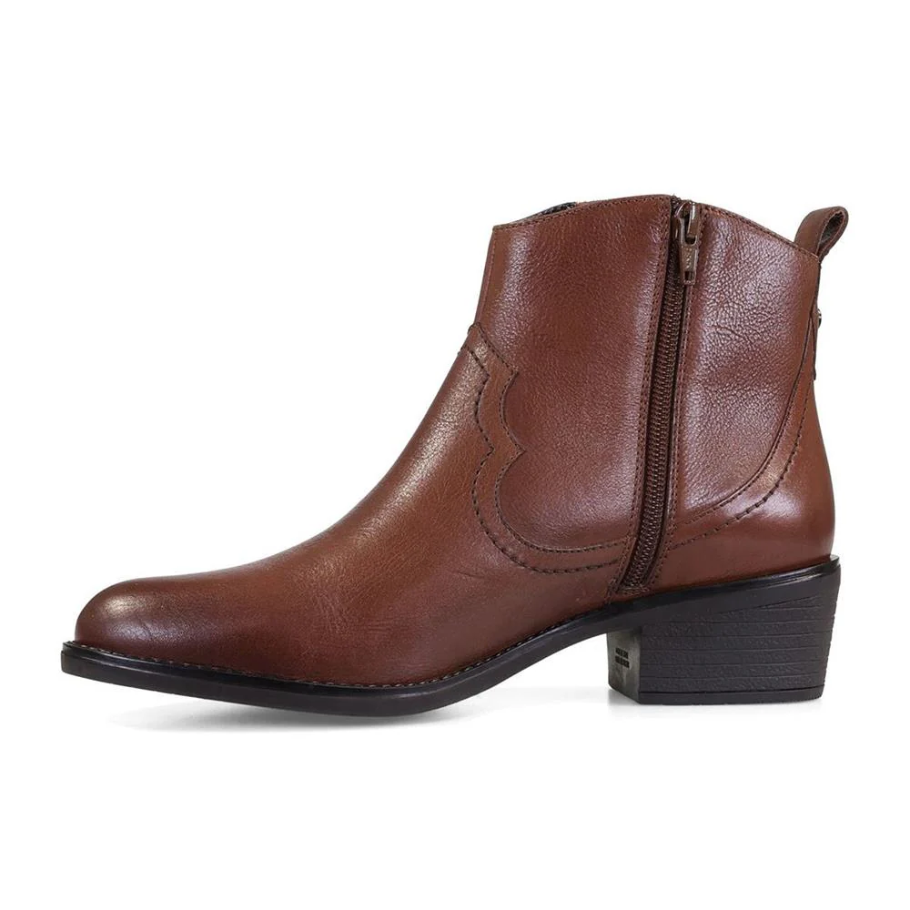 Essential Comfort Boots E Fit - JESSIE - Jessie / null - Tan Tumbled Leather - Image 4