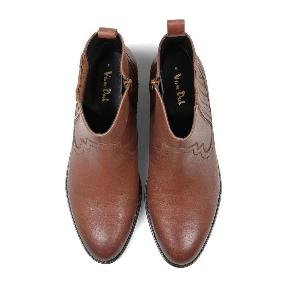 Essential Comfort Boots E Fit - JESSIE - Jessie / null - Tan Tumbled Leather - Image 5