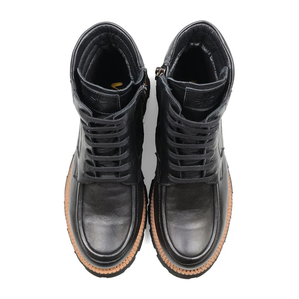 Essential Comfort Flats E Fit - RILEY - Riley / null - Black Leather - Image 5