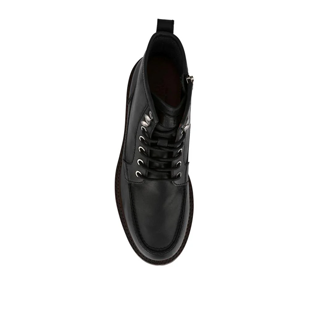 Essex Chunky Leather Boots - ESSEX / 328 074 - Black - Image 4