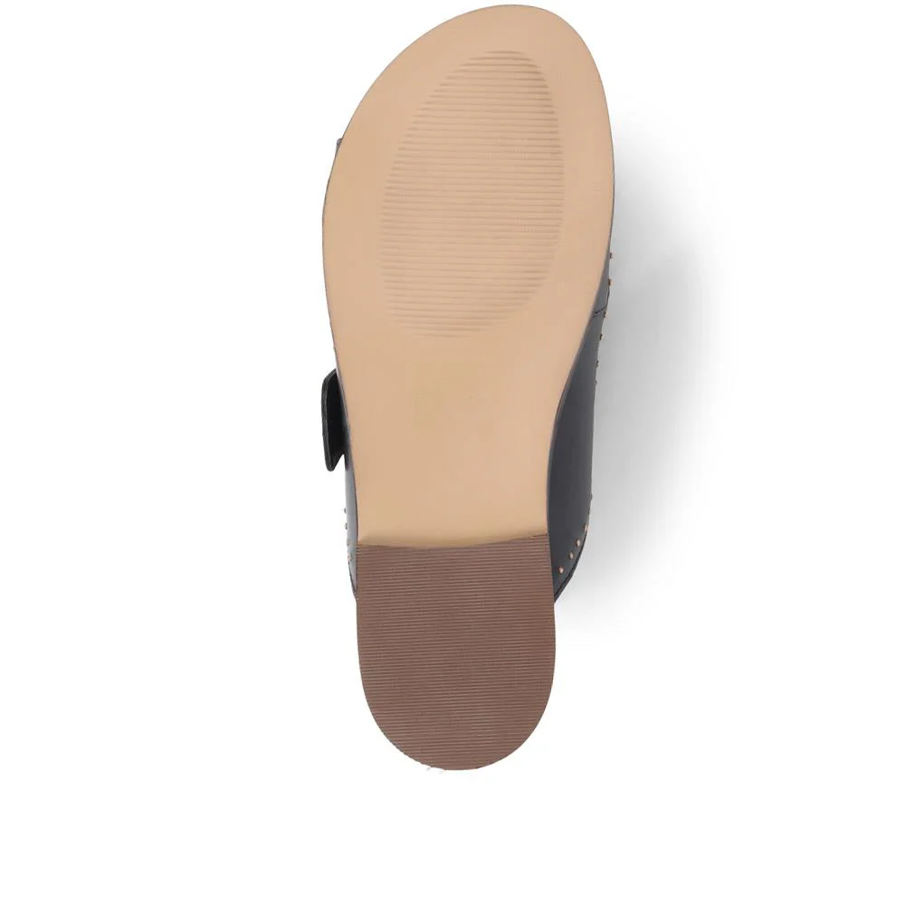 Eugenia Double Buckle Mules - EUGENIA / 323 391 - Black - Image 5