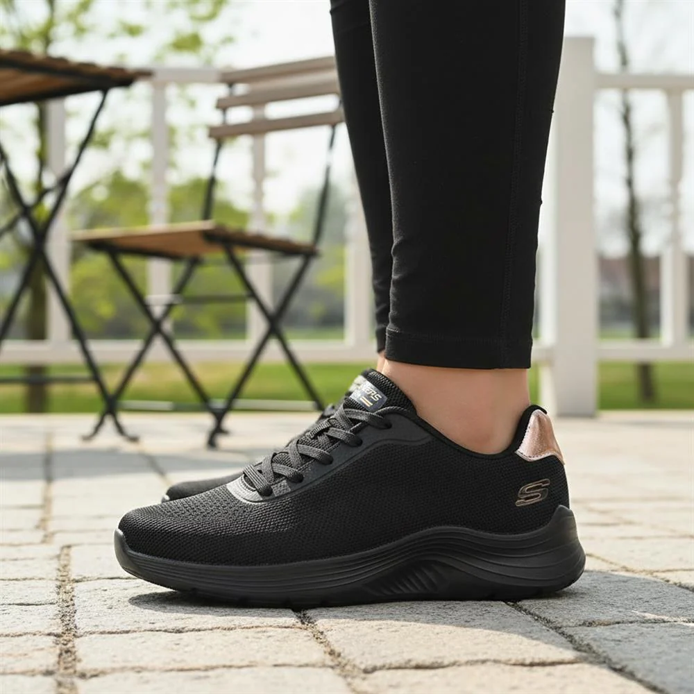 Everyday Comfort Lace Up Trainer - SKE43018 / 328 835 - Black - Image 2