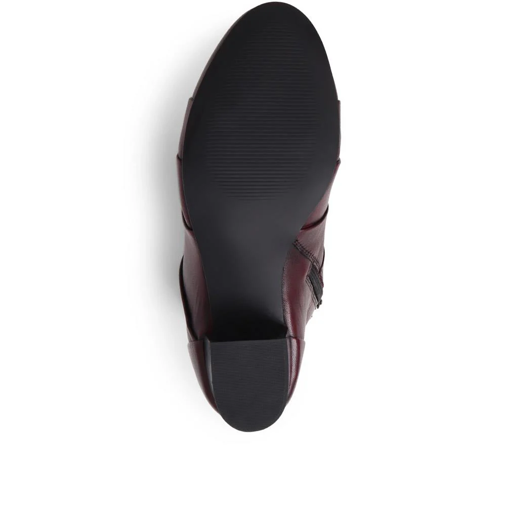 Everyday Leather Ankle Boots - MAGNU38003 / 324 540 - Plum - Image 4