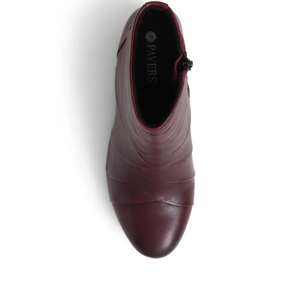 Everyday Leather Ankle Boots - MAGNU38003 / 324 540 - Plum - Image 5
