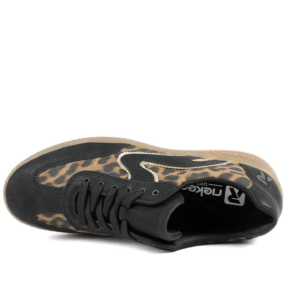 Extra-Cushioned Lace-Up Trainers - RKR41513 / 326 829 - Black Multi - Image 4