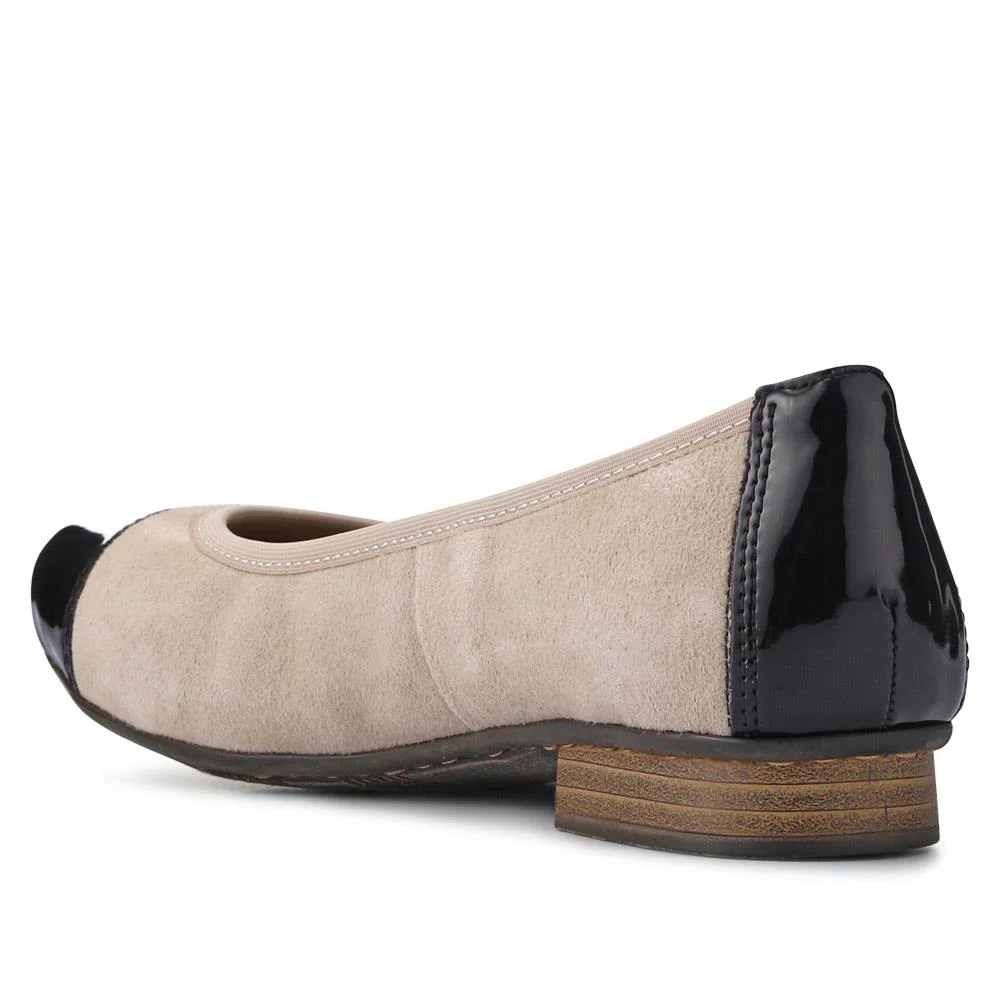 Extra-Cushioned Leather Pumps - RKR41506 / 326 822 - Beige-Black - Image 3