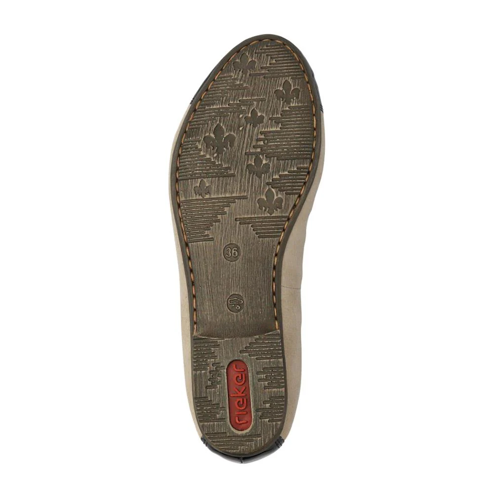 Extra-Cushioned Leather Pumps - RKR41506 / 326 822 - Beige-Black - Image 5