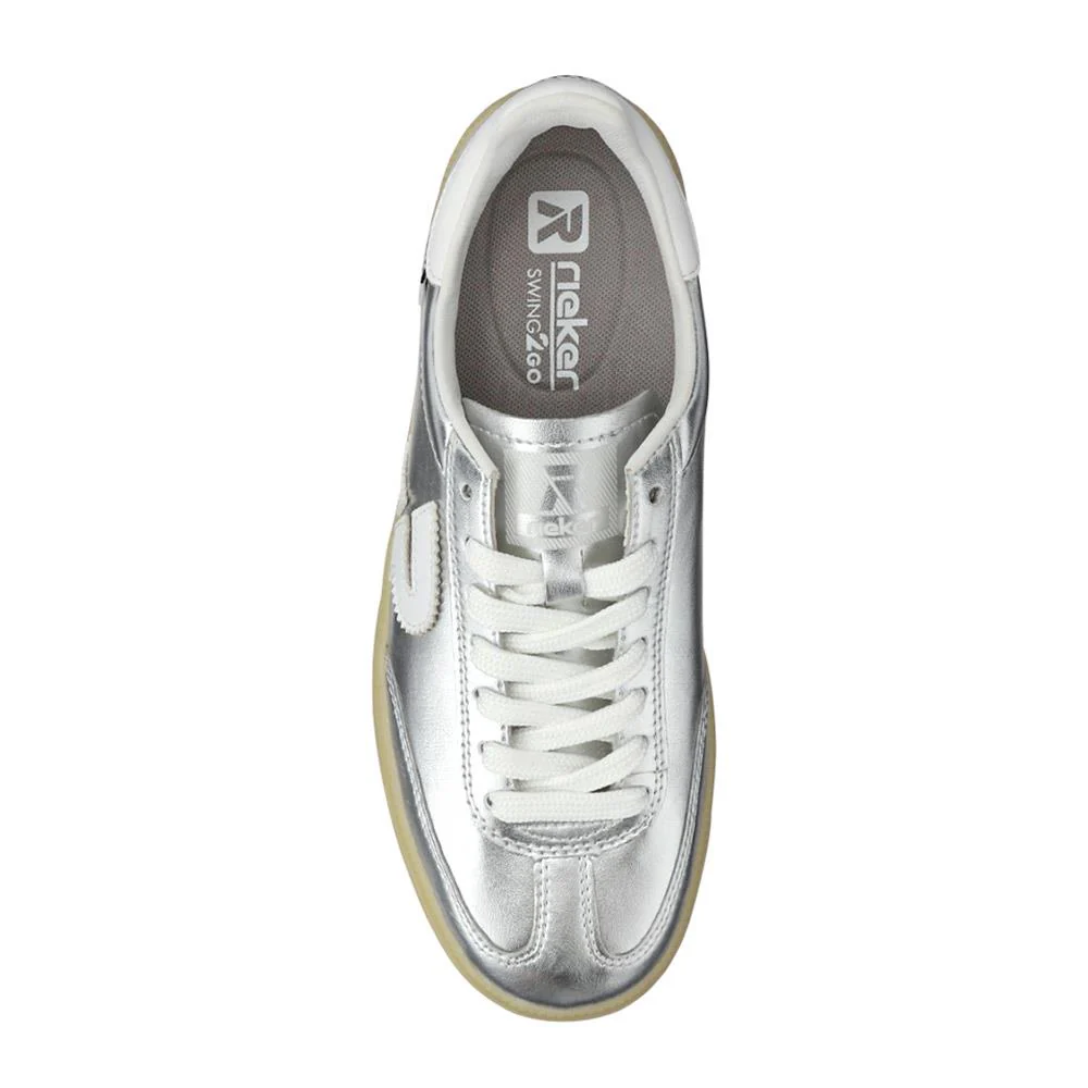 Extra-Cushioned Leather Trainers - RKR41522 / 326 837 - Metallic - Image 4