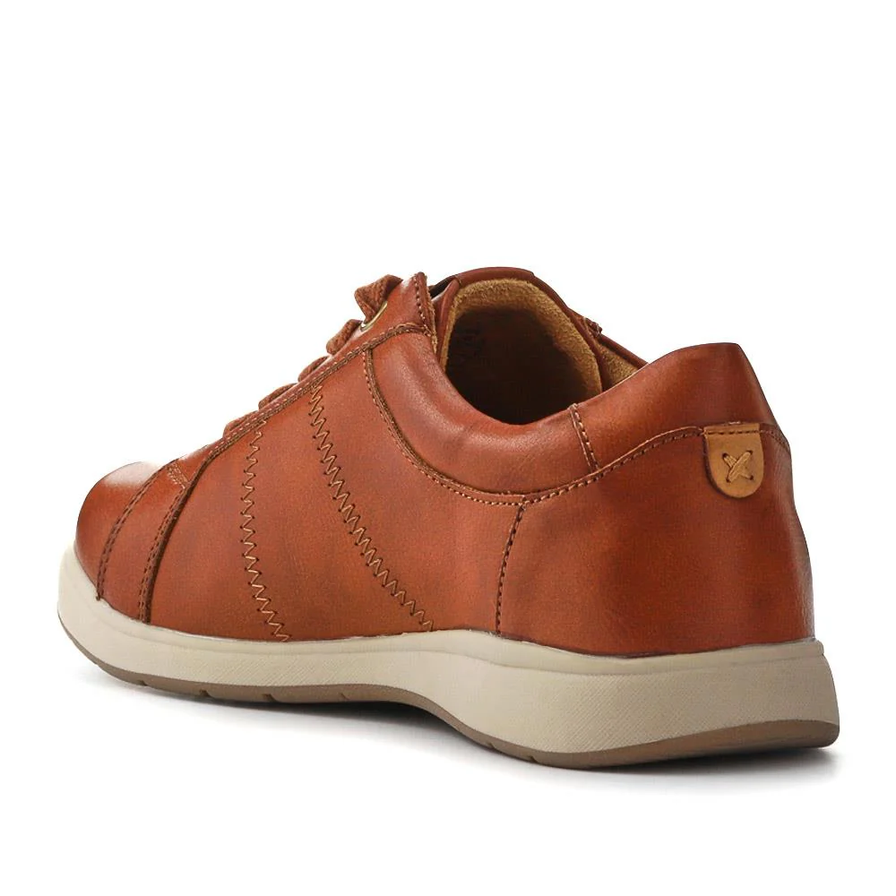Extra-Wide Casual Lace-Up Shoes - BEANKA / 327 154 - Brown - Image 3