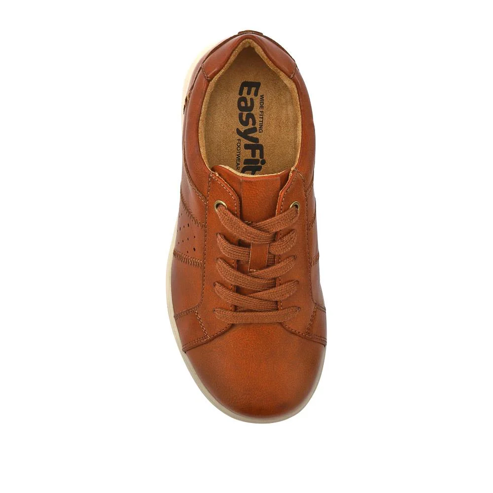 Extra-Wide Casual Lace-Up Shoes - BEANKA / 327 154 - Brown - Image 4