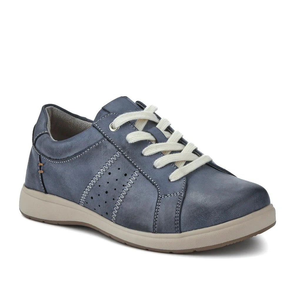 Extra-Wide Casual Lace-Up Shoes - BEANKA / 327 154
