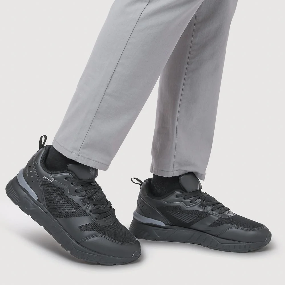 Extra-Wide Chunky Trainers - BOJIE41018 / 327 052 - Black - Image 5