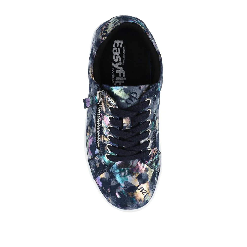 Extra Wide Chunky Trainers - ITALIA / 326 313 - Navy Floral - Image 4