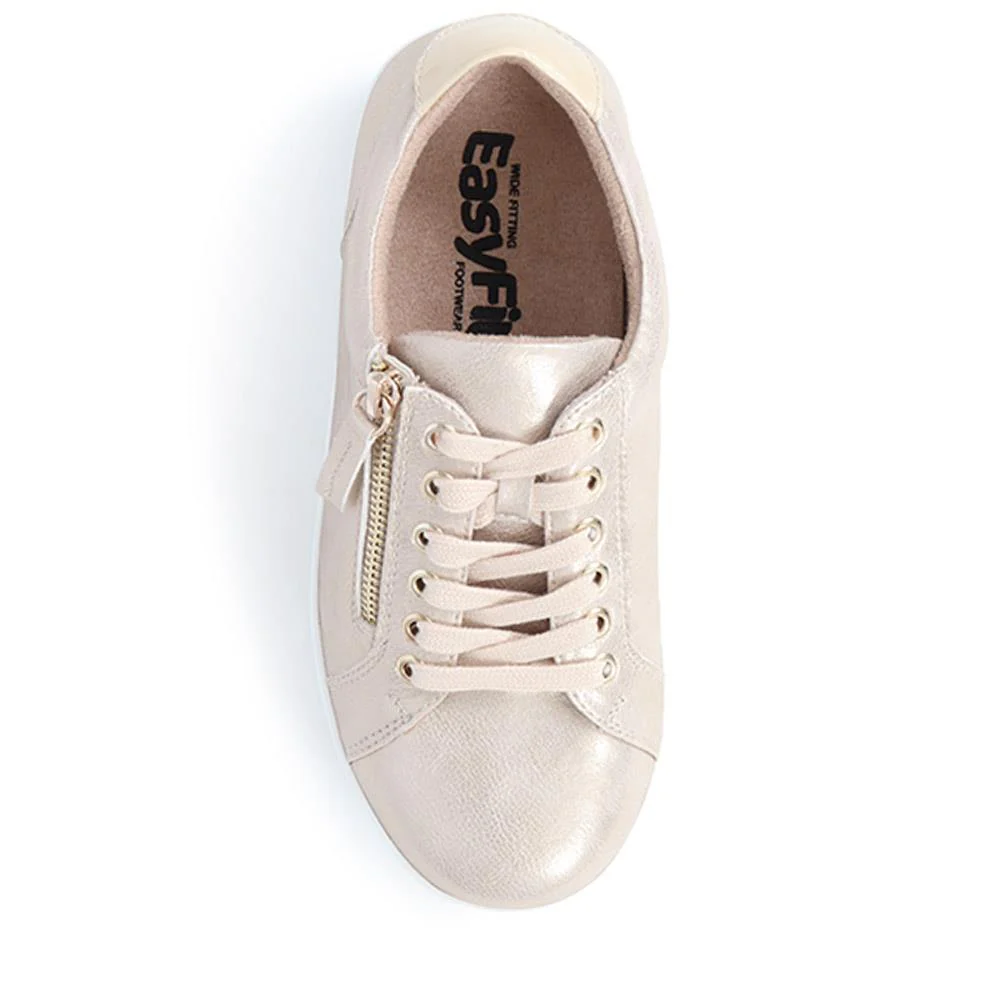 Extra Wide Chunky Trainers - ITALIA / 326 313 - Soft Gold - Image 6