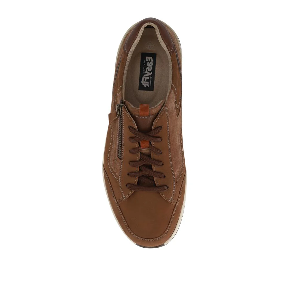 Extra-Wide Dual-Fasten Trainers - ANDY / 327 070 - Brown - Image 4
