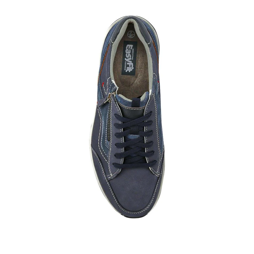Extra-Wide Dual-Fasten Trainers - ANDY / 327 070 - Navy - Image 4