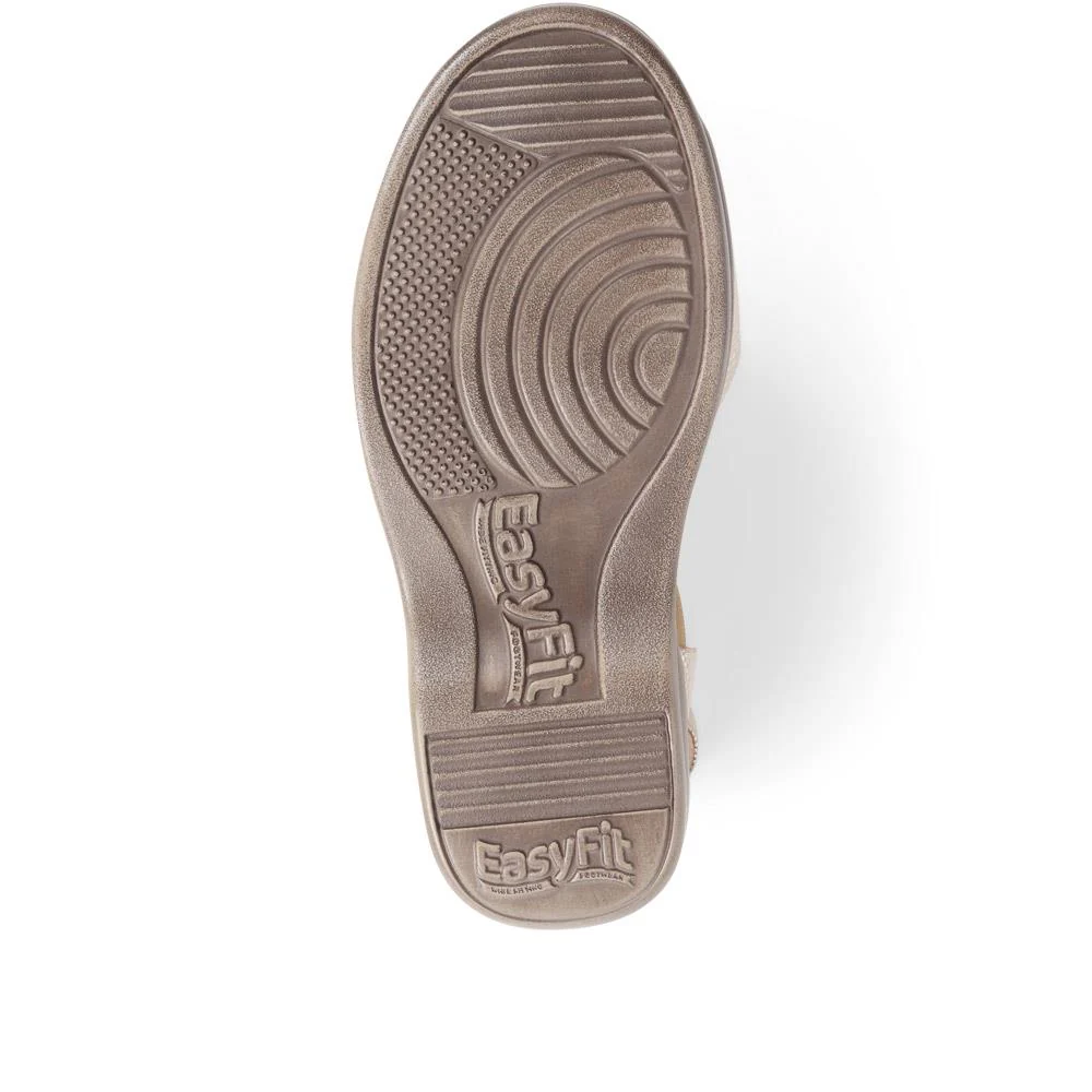 Extra-Wide Elasticated Sandals - CAROLA / 325 591 - Gold - Image 4