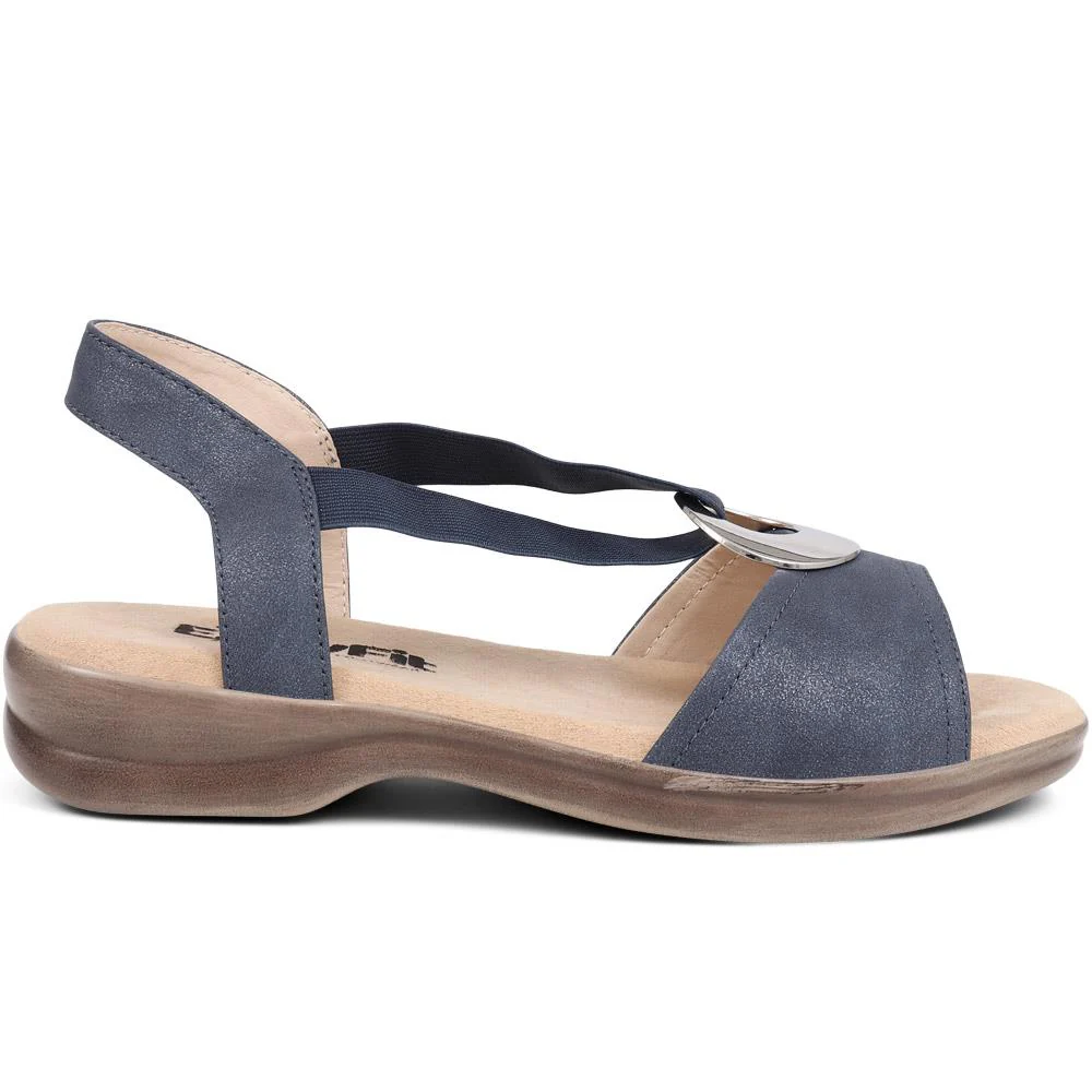 Extra-Wide Elasticated Sandals - CAROLA / 325 591 - Navy - Image 2