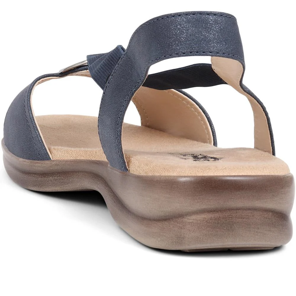 Extra-Wide Elasticated Sandals - CAROLA / 325 591 - Navy - Image 3