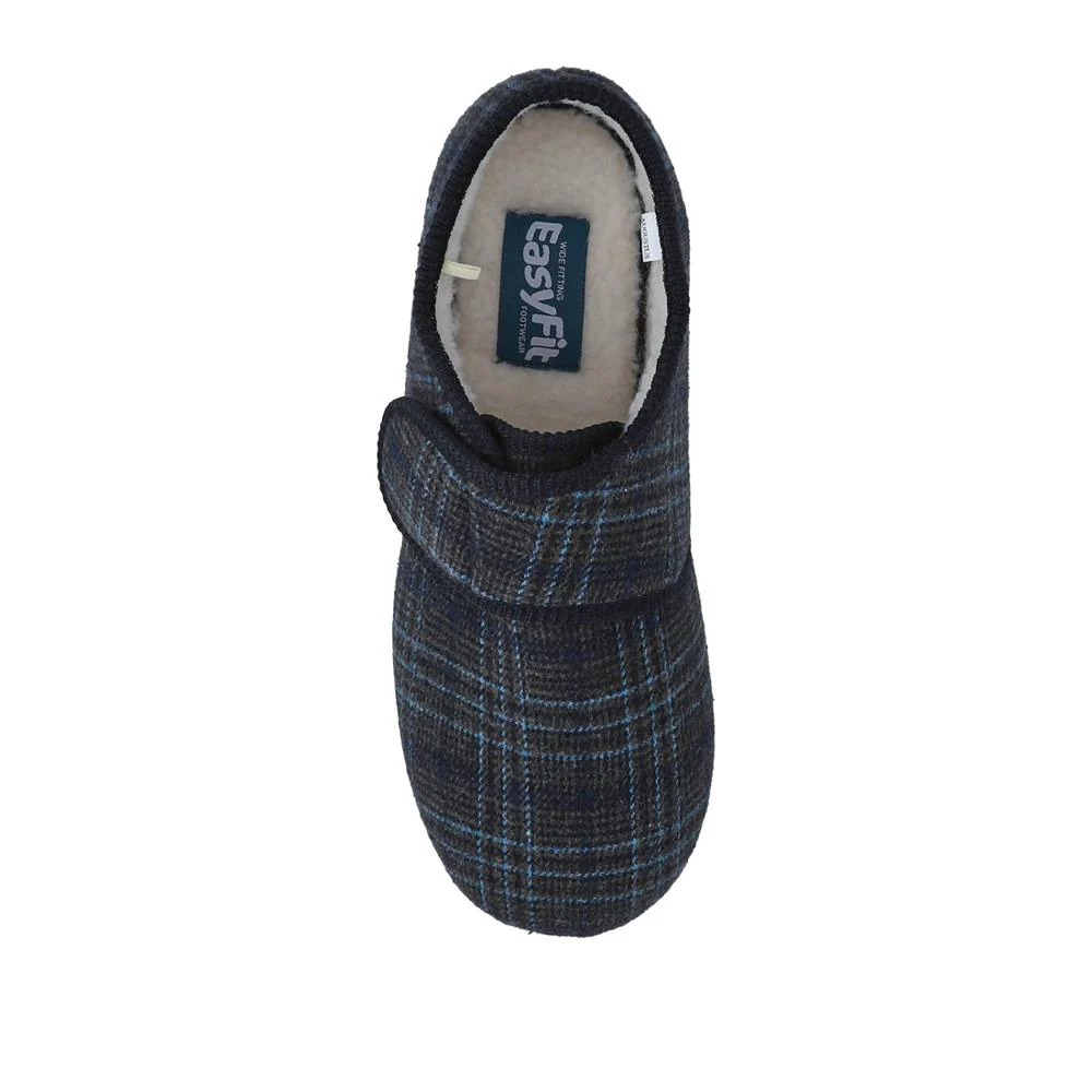 Extra-Wide Faux-Fur-Lined Slippers - AUGUST / 328 471 - Navy Multi - Image 5