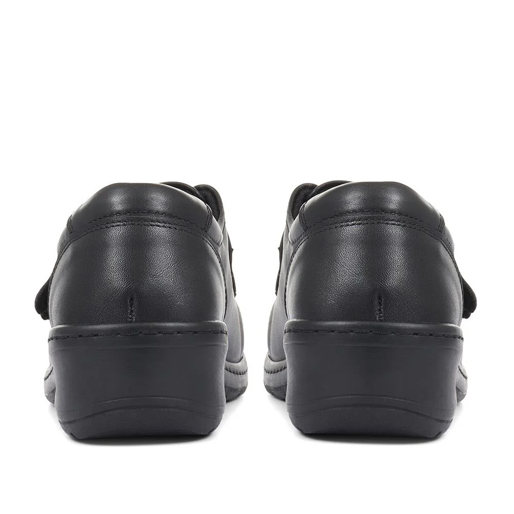 Extra-Wide Fit Adjustable Shoes - LEANNE / 320 188 - Black - Image 3