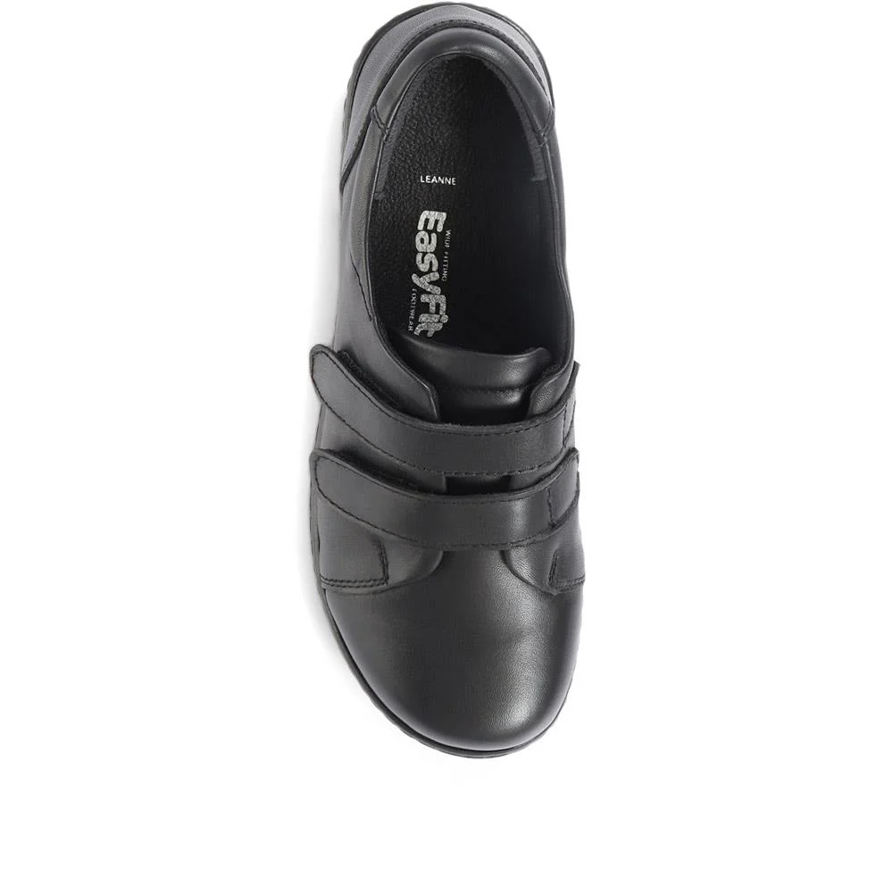 Extra-Wide Fit Adjustable Shoes - LEANNE / 320 188 - Black - Image 4