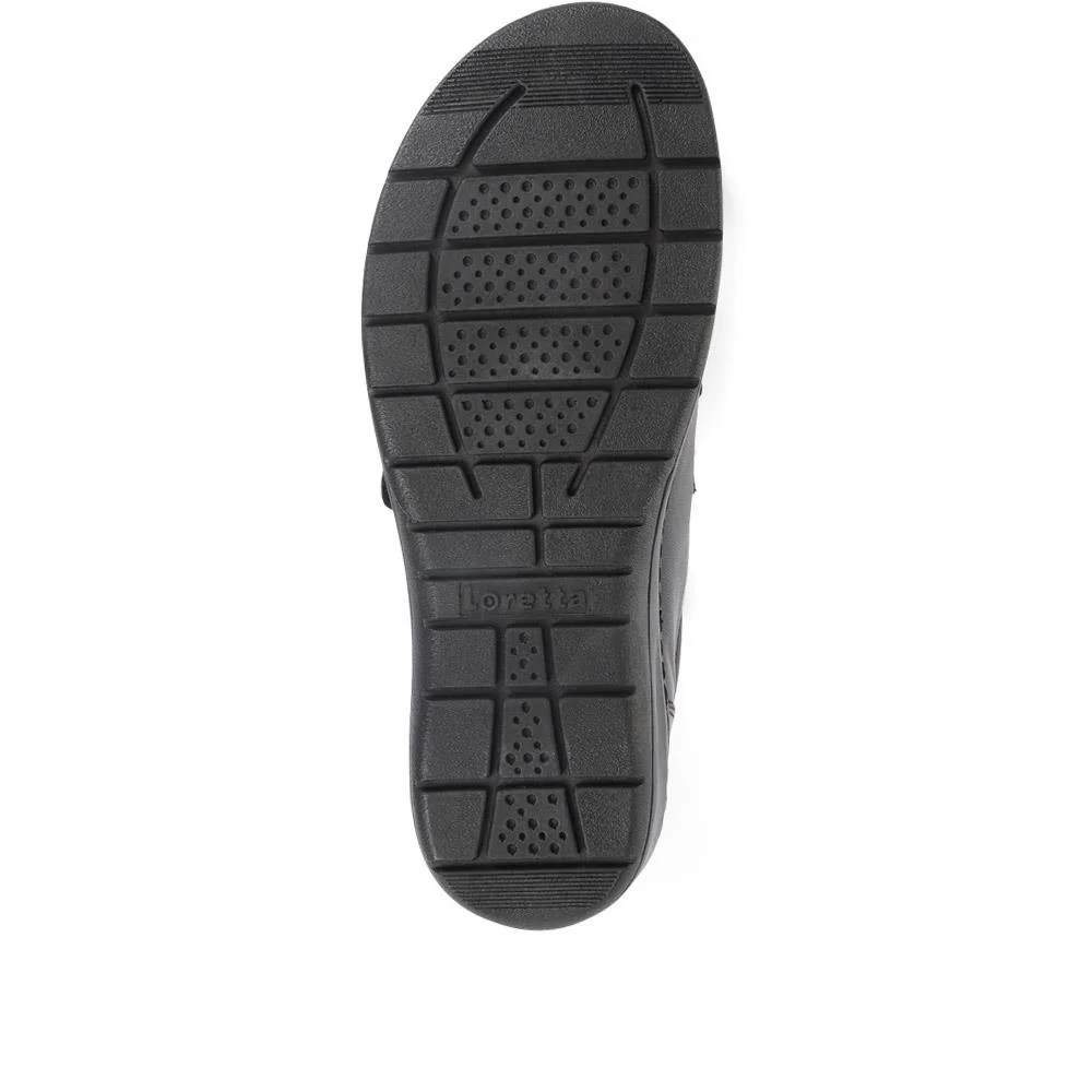 Extra-Wide Fit Adjustable Shoes - LEANNE / 320 188 - Black - Image 5
