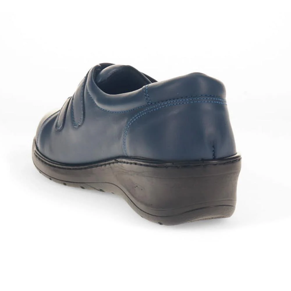 Extra-Wide Fit Adjustable Shoes - LEANNE / 320 188 - Navy - Image 3