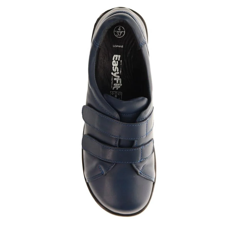 Extra-Wide Fit Adjustable Shoes - LEANNE / 320 188 - Navy - Image 4