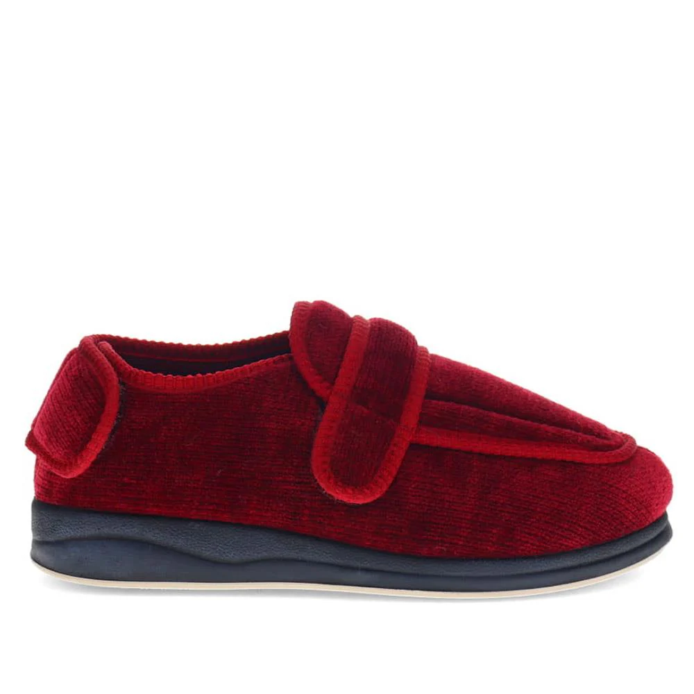 Extra-Wide Fit Adjustable Slippers - MERYL / 324 146 - Burgundy - Image 2