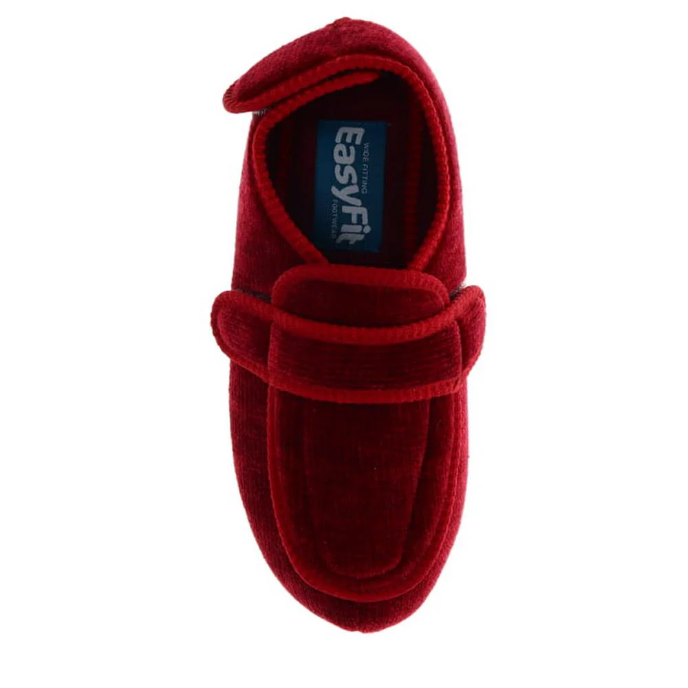 Extra-Wide Fit Adjustable Slippers - MERYL / 324 146 - Burgundy - Image 4