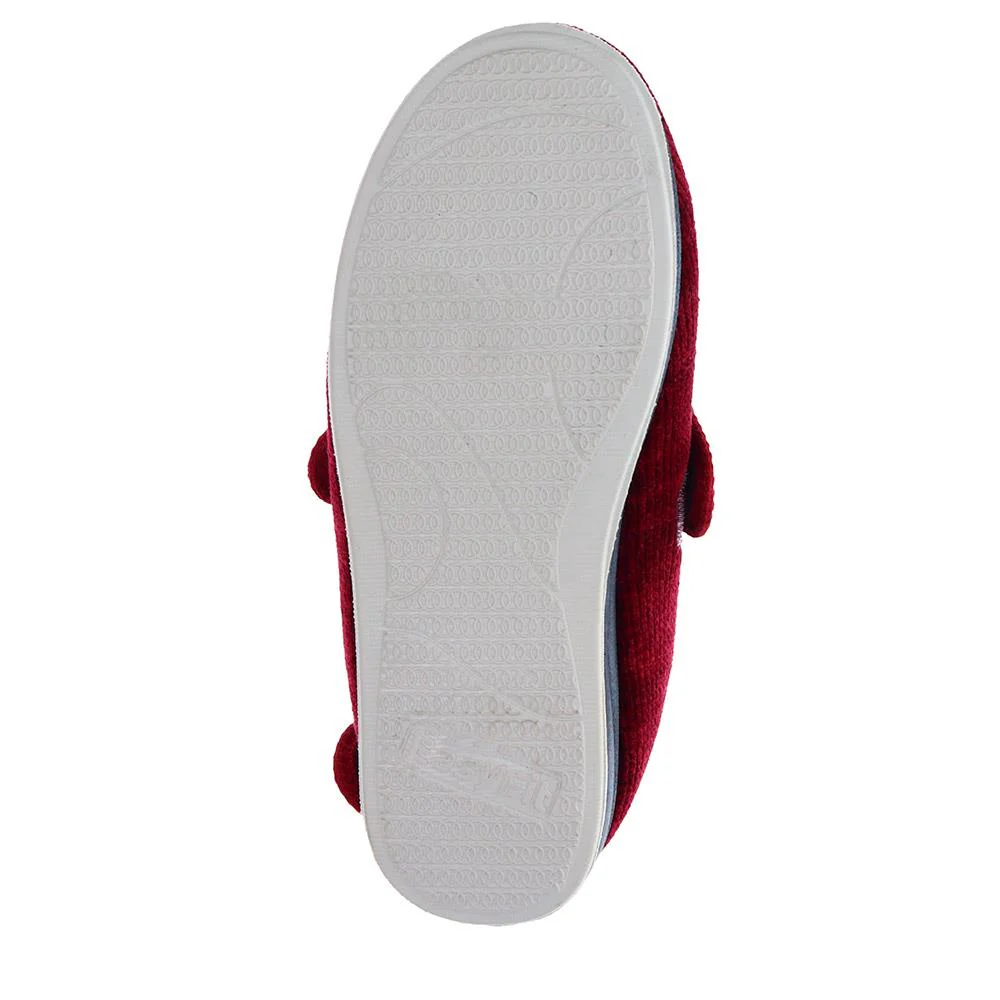 Extra-Wide Fit Adjustable Slippers - MERYL / 324 146 - Burgundy - Image 5