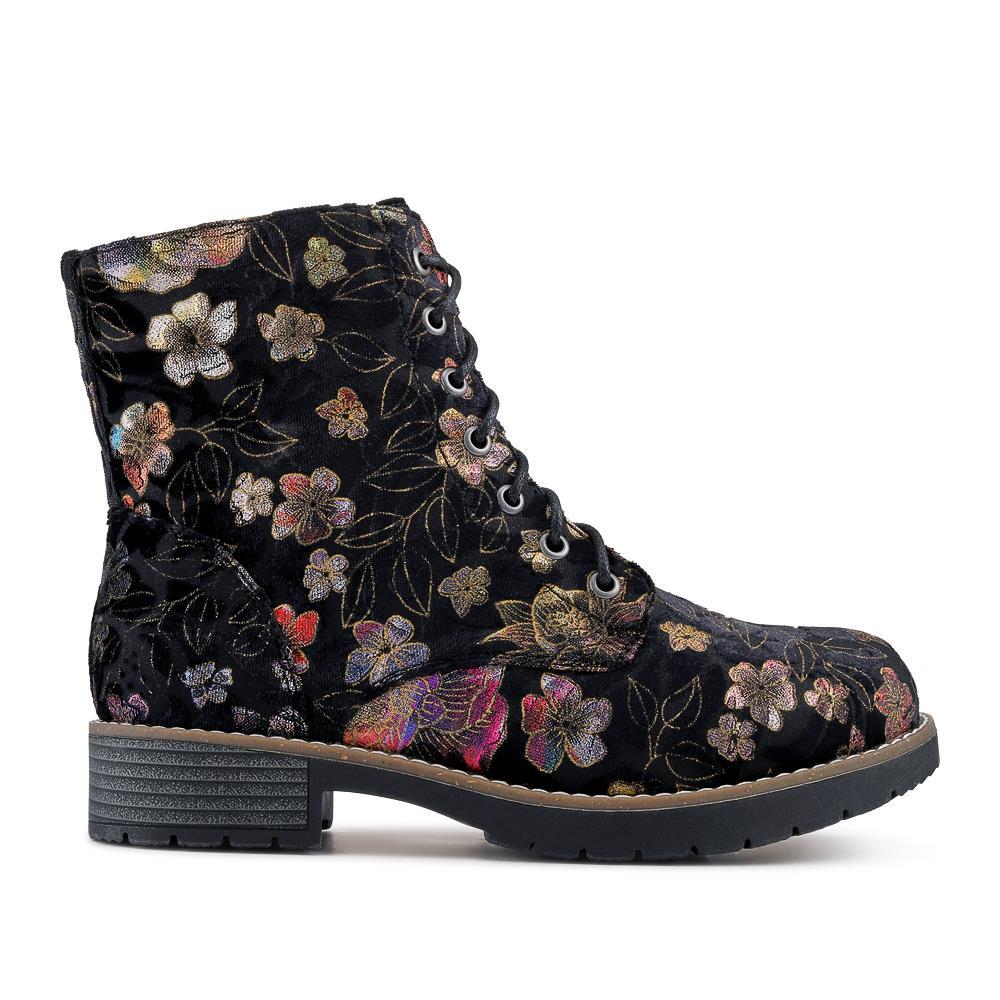 Extra-Wide Fit Boots - ANDOVER / 322 708 - Black Floral - Image 2