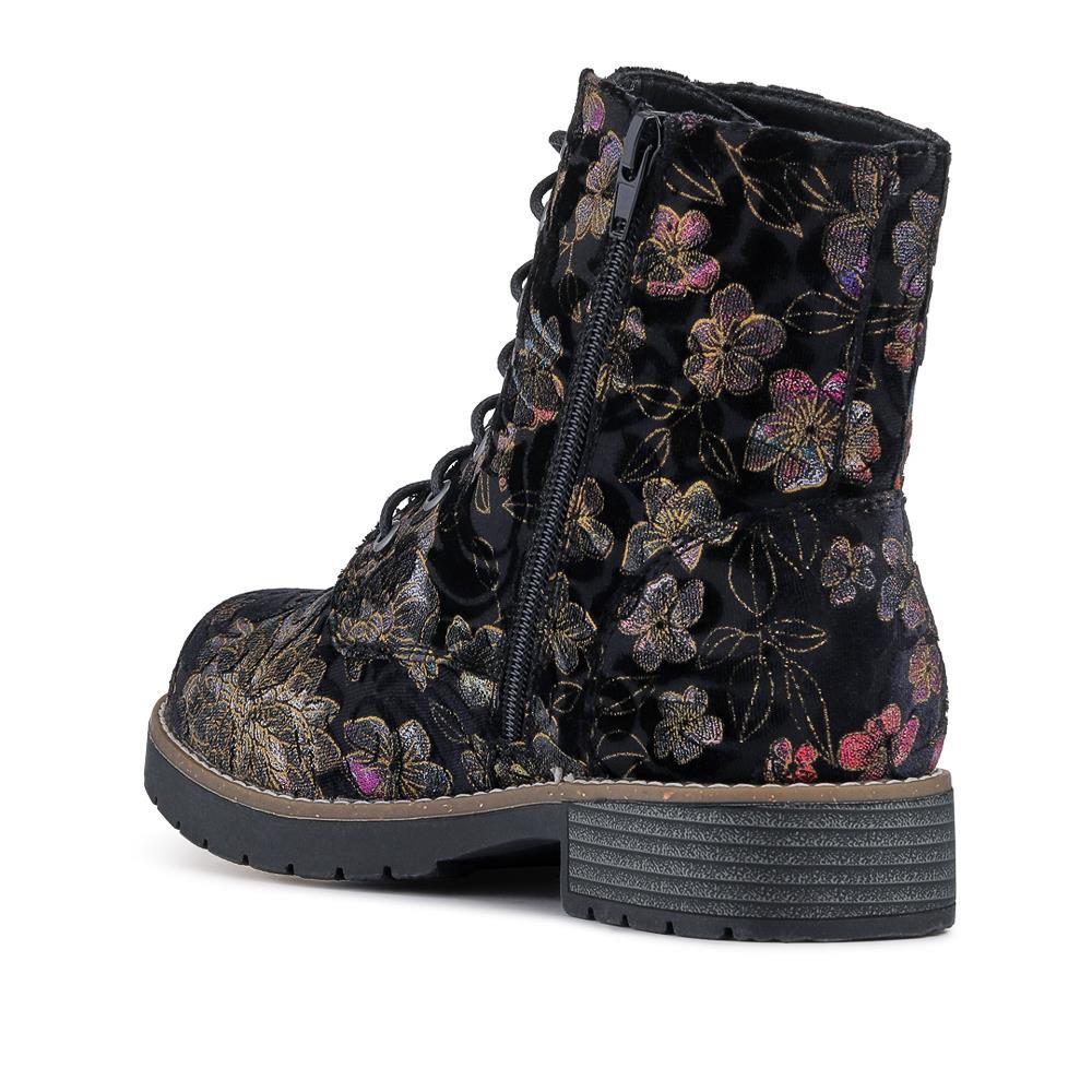 Extra-Wide Fit Boots - ANDOVER / 322 708 - Black Floral - Image 3