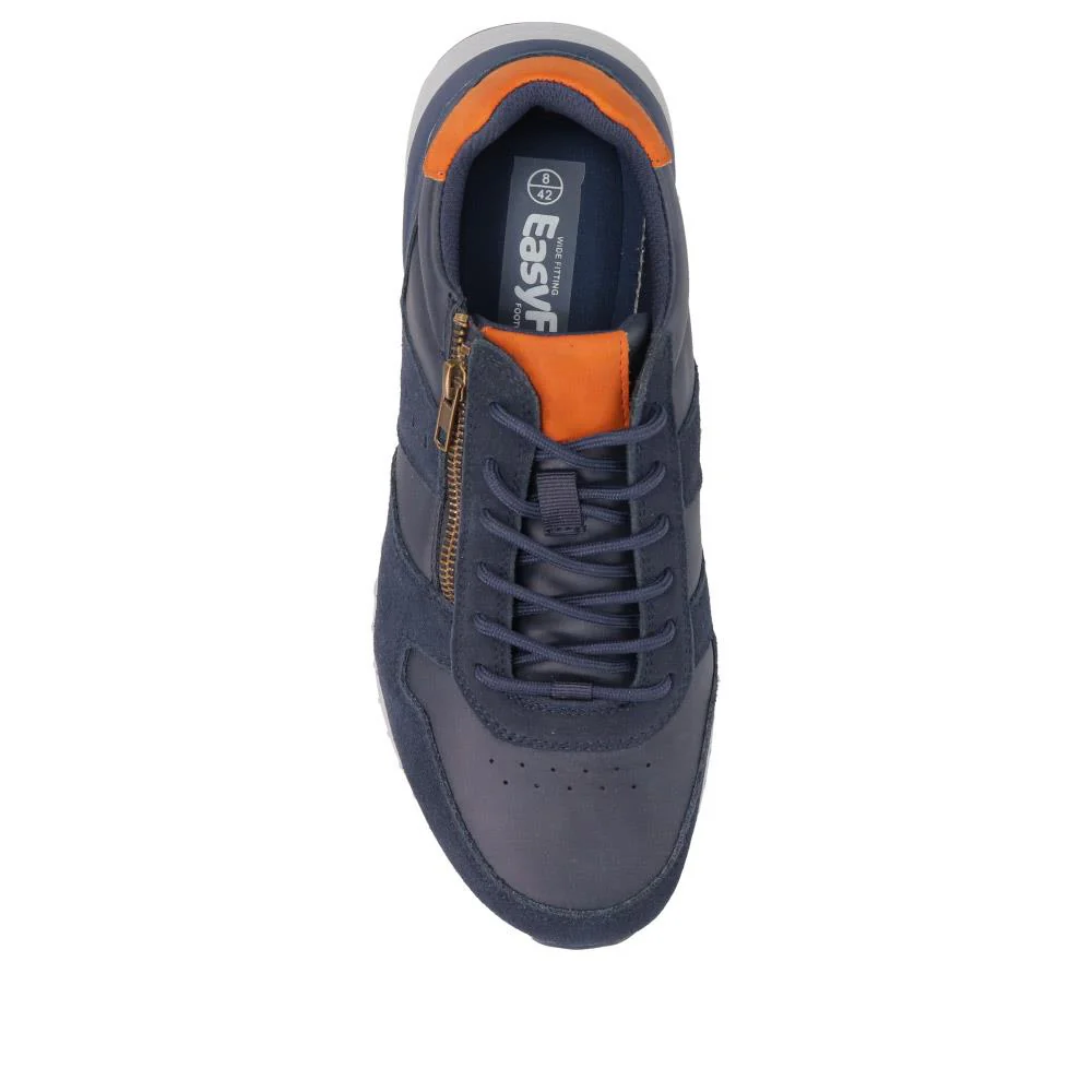 Extra-Wide Fit Casual Trainers - RICHARD / 326 509 - Navy - Image 5