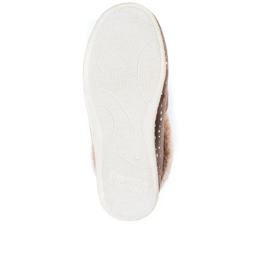 Extra-Wide Fit Cosy Slippers - CELENE / 322 481 - Camel - Image 5