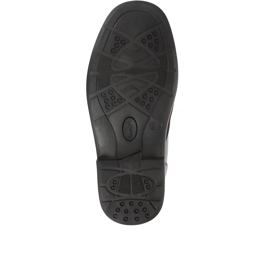 Extra Wide Fit Lace-Up Derby Shoe - ABERTO / 320 929 - Black - Image 5