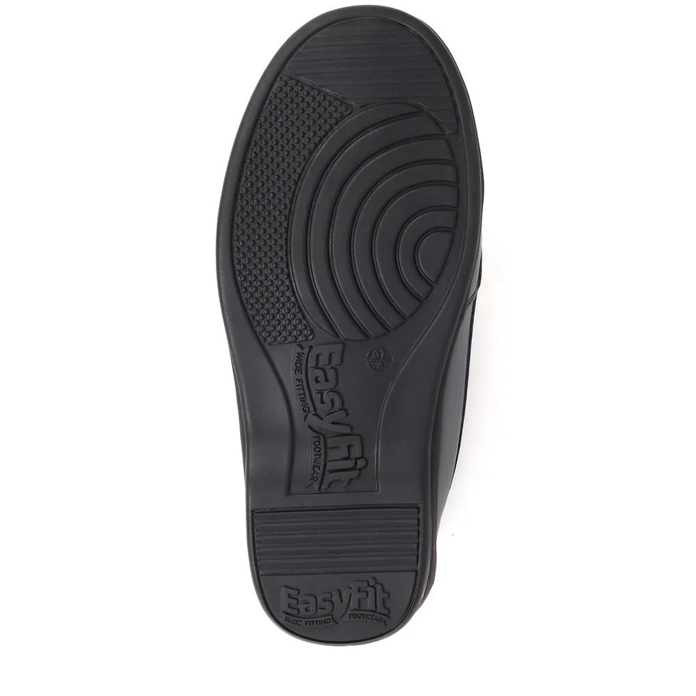 Extra-Wide Fit Leather Loafers - KADENCE / 325 574 - Navy - Image 4