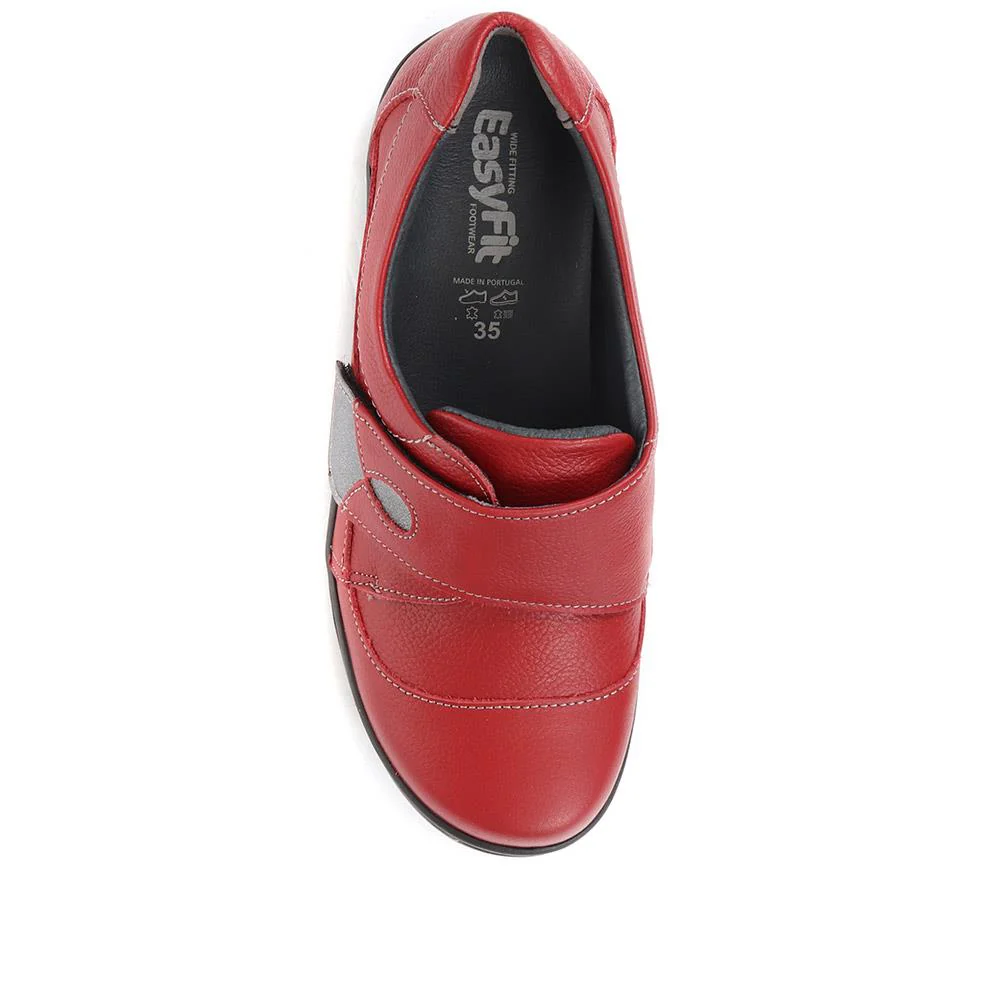 Extra Wide Fit Leather Shoes - CORNELIA / 322 978 - Burgundy - Image 4