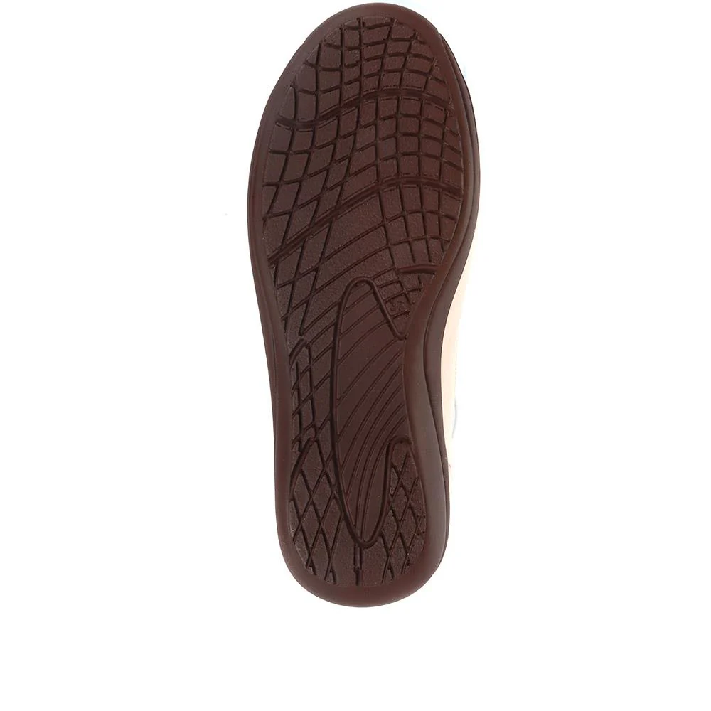 Extra-Wide Fit Leather Shoes - KRISTEN / 320 437 - Beige - Image 5