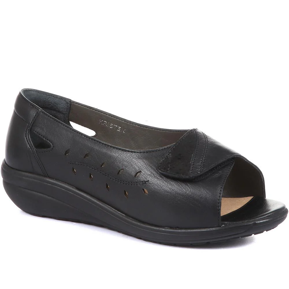 Extra-Wide Fit Leather Shoes - KRISTEN / 320 437