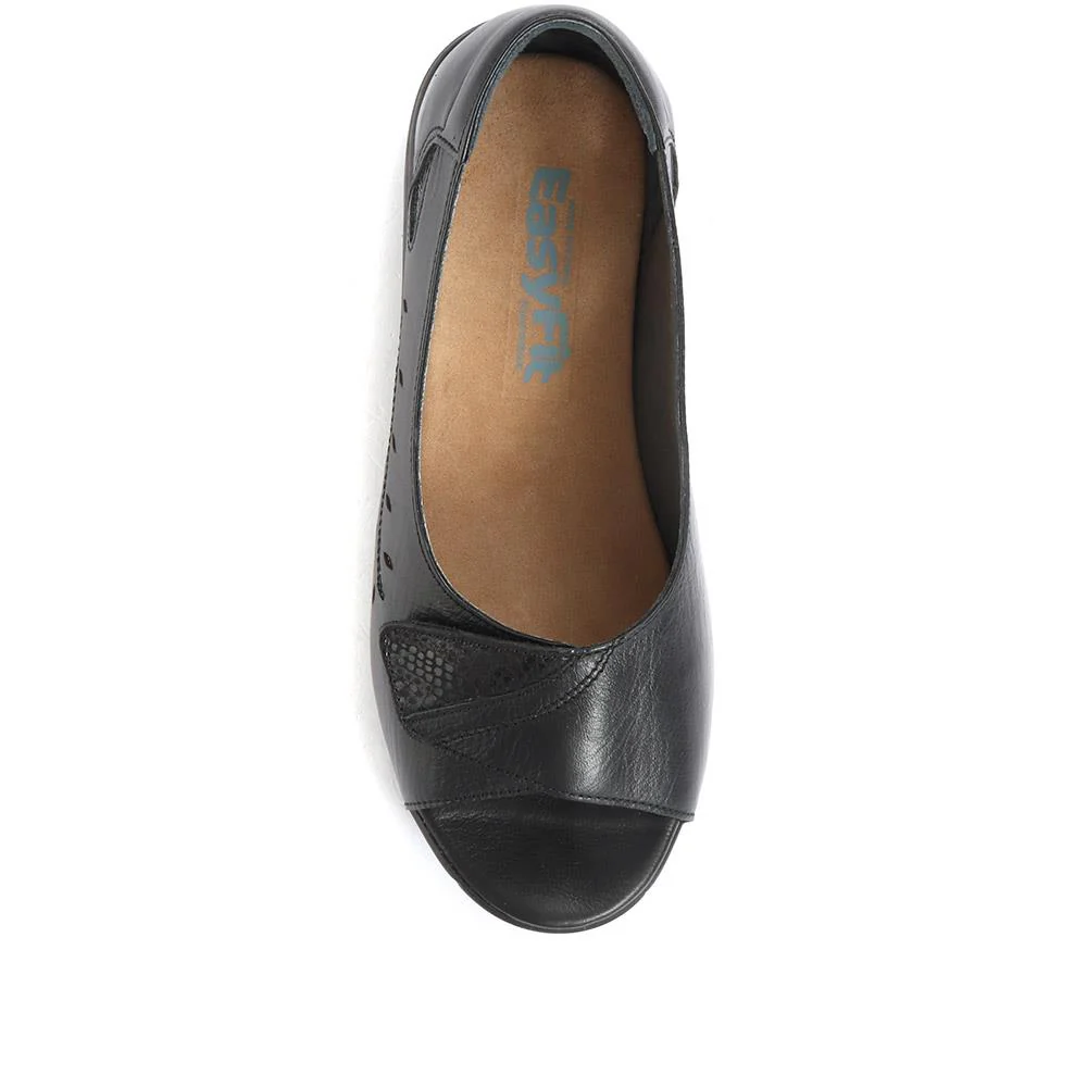 Extra-Wide Fit Leather Shoes - KRISTEN / 320 437 - Black - Image 4