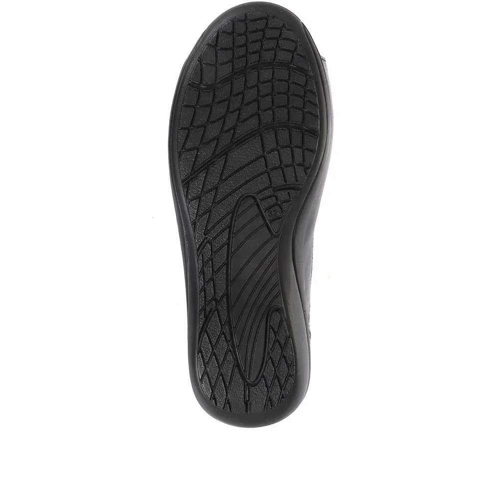 Extra-Wide Fit Leather Shoes - KRISTEN / 320 437 - Black - Image 5