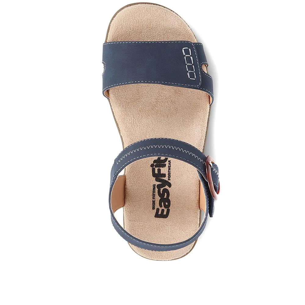 Extra-Wide Fit Sandals - ENRICHETTA / 323 490 - Navy - Image 4
