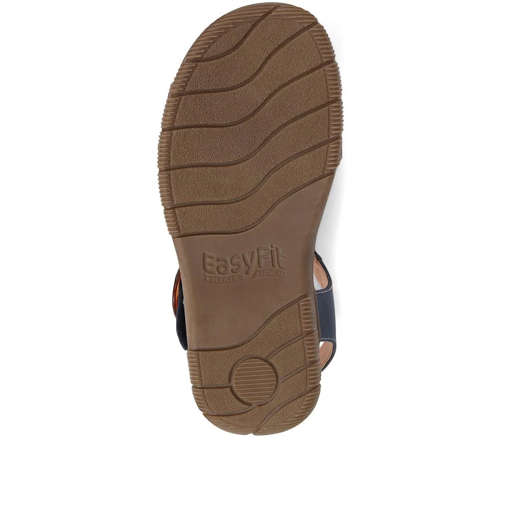 Extra-Wide Fit Sandals - ENRICHETTA / 323 490 - Navy - Image 5